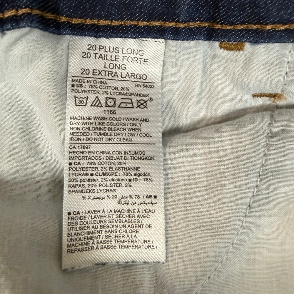Old Navy Super Skinny Jeans 20 Plus Long Blue Mid-Rise Stretch Dark Wash Denim - Picture 4 of 10